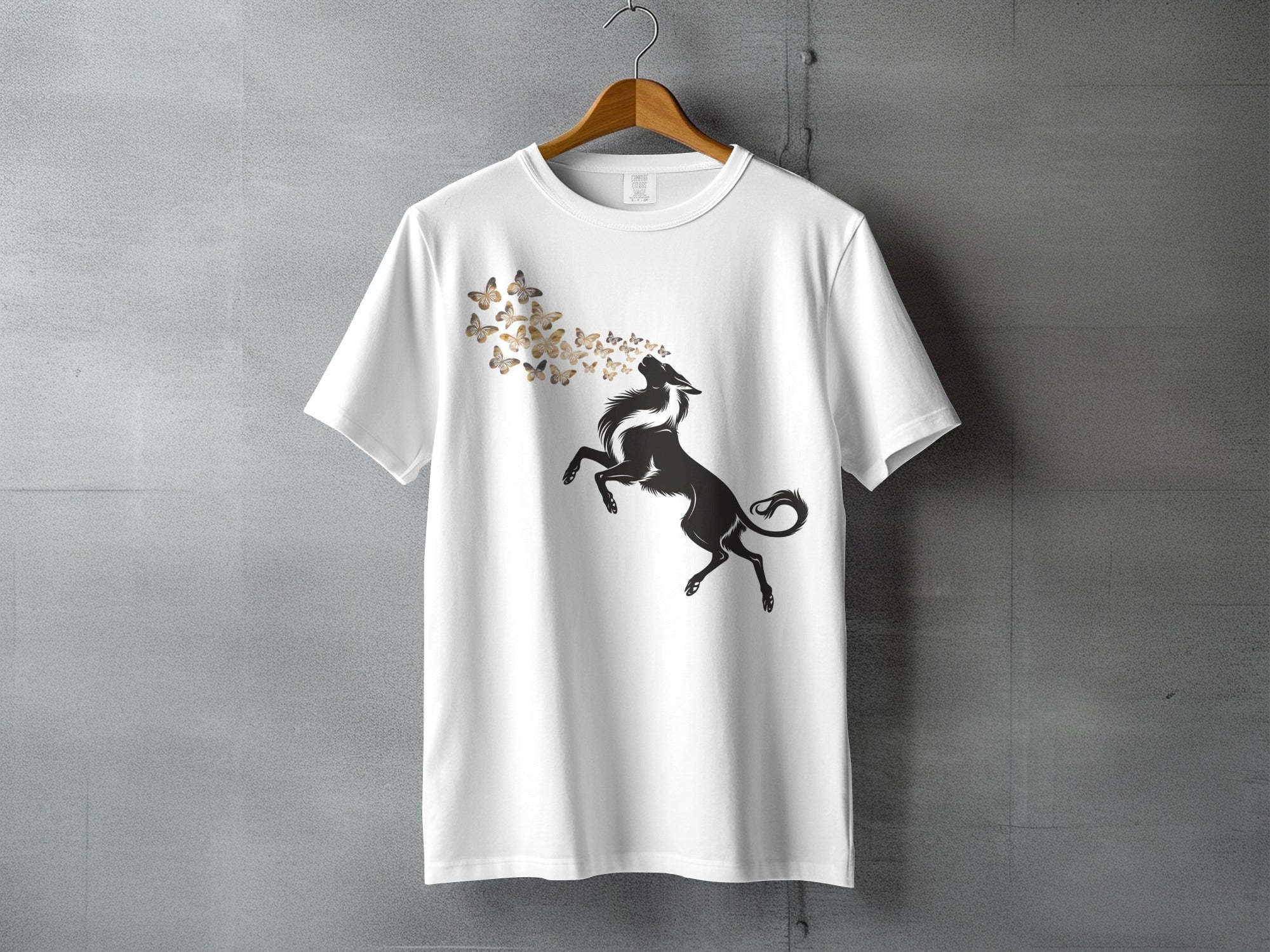 Howling Wolf Butterfly Swarm Mystical Animal Graphic product type