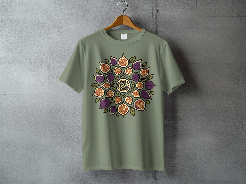 Botanical Fig Mandala Fruit Pattern Circular Artwork product type