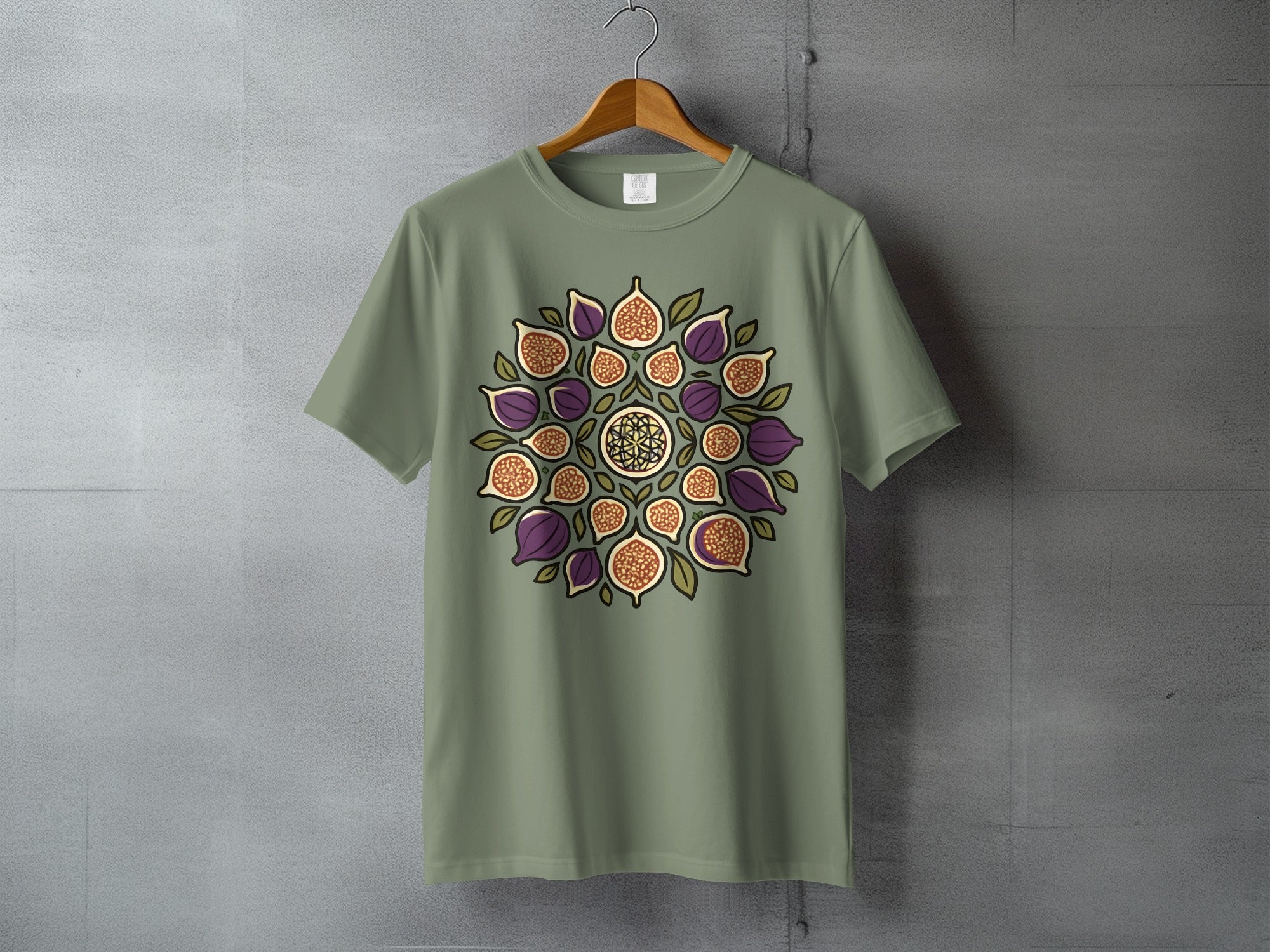 Botanical Fig Mandala Fruit Pattern Circular Artwork product type