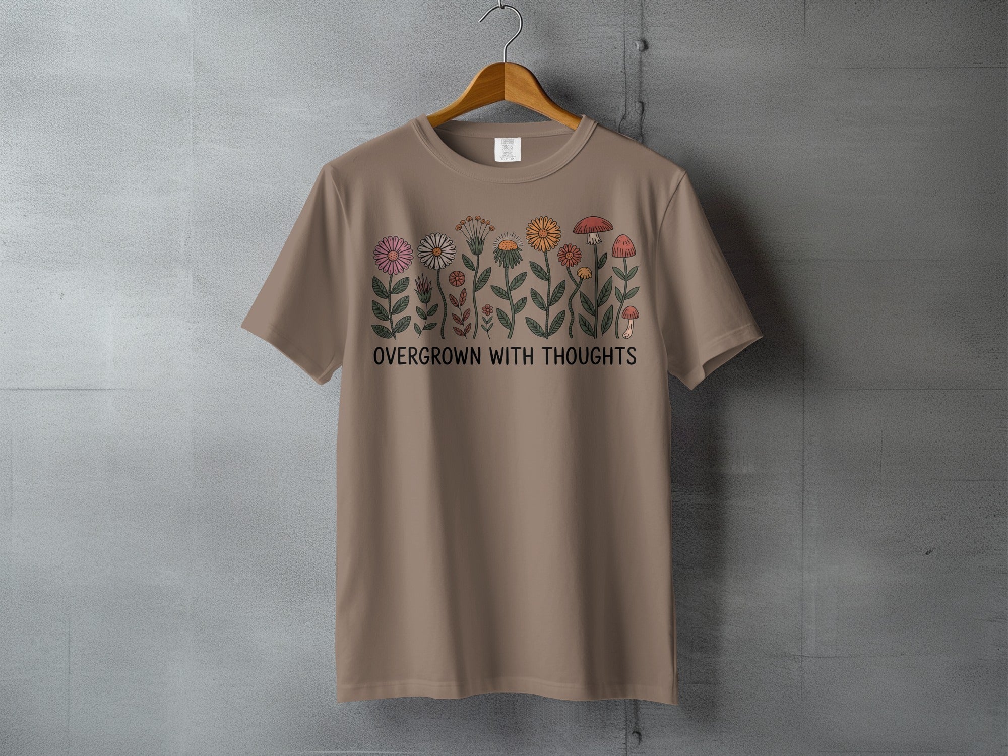 Floral Mushroom Overgrown With Thoughts T-shirt product type