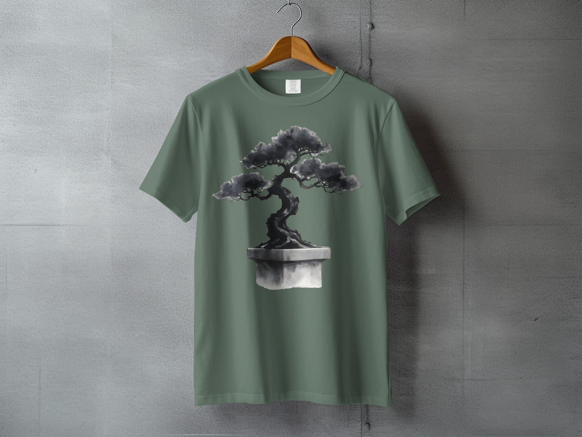 Zen Bonsai Tree Graphic Tee Tranquil Nature Art product type