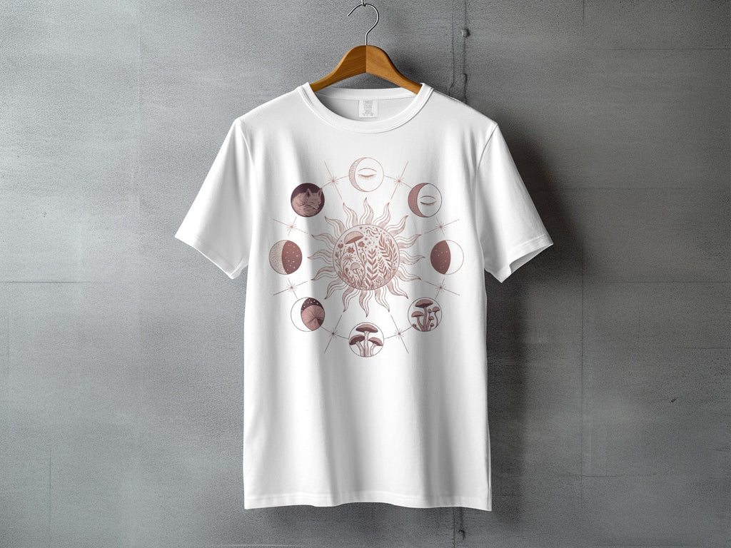 Celestial Sun Moon Phases Mushroom Fox product type
