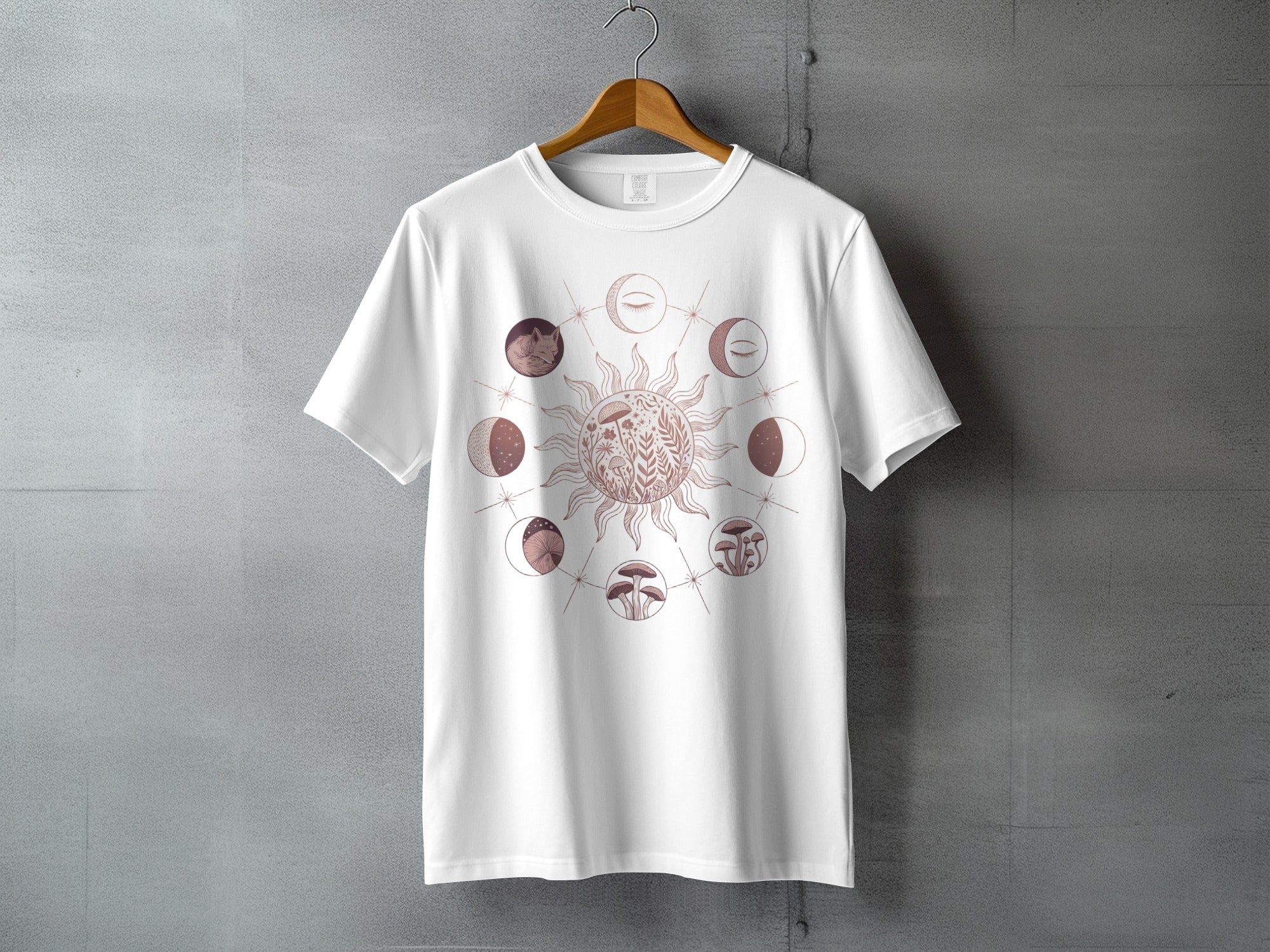 Celestial Sun Moon Phases Mushroom Fox product type