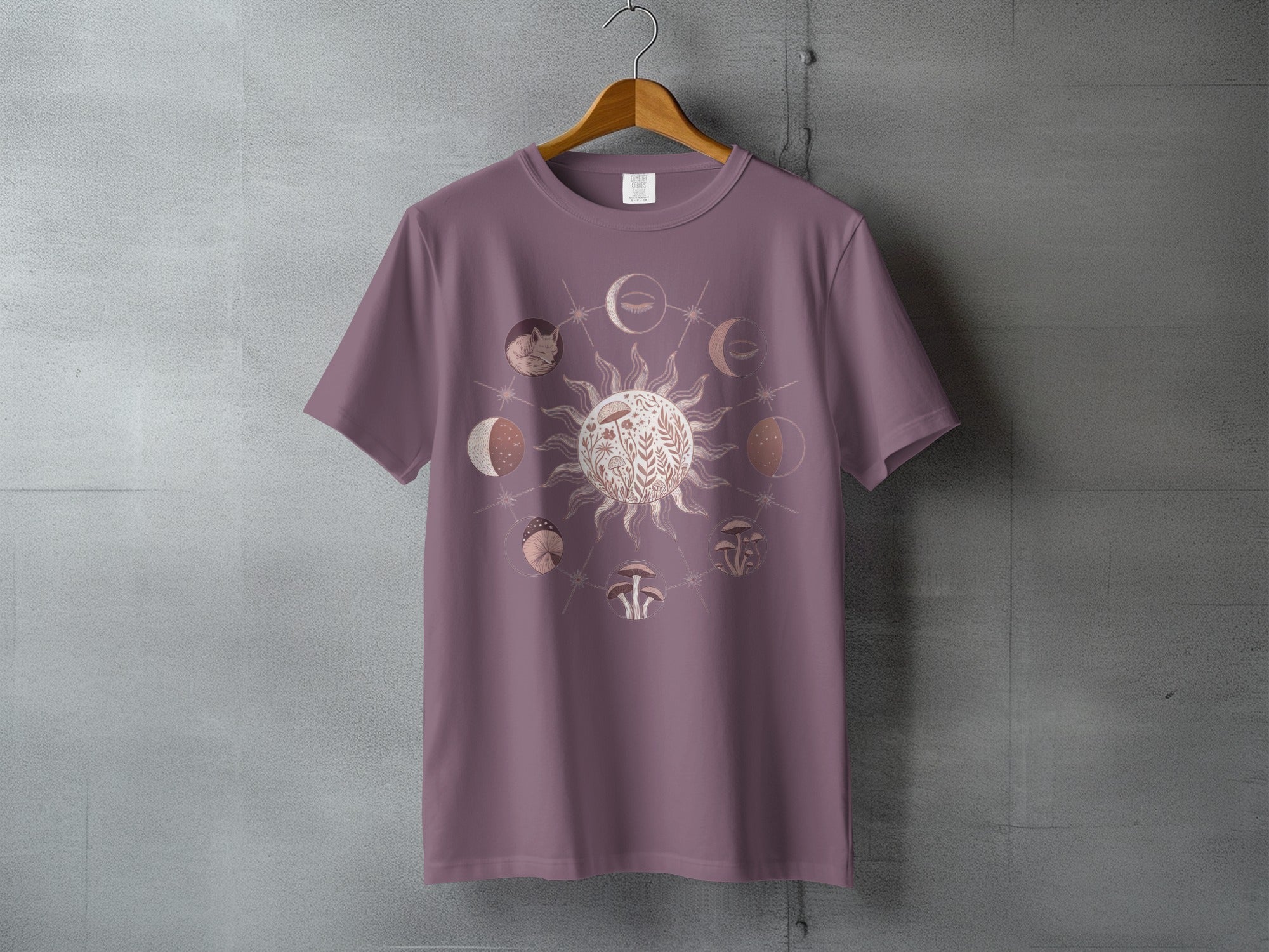 Mystical Celestial Sun Moon Fox Eye Mushroom Phases product type