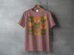 Retro Floral Graphic Design Pattern Tee Shirt product type
t-shirt
tee shirt
graphic tee
floral print
flower design
retro floral
vintage print
botanical graphic
abstract flower
midcentury modern
geometric pattern
spring tee
summer tee
casual shirt
fashion tee
unique design
plant pattern
olive green
orange yellow
dusty pink