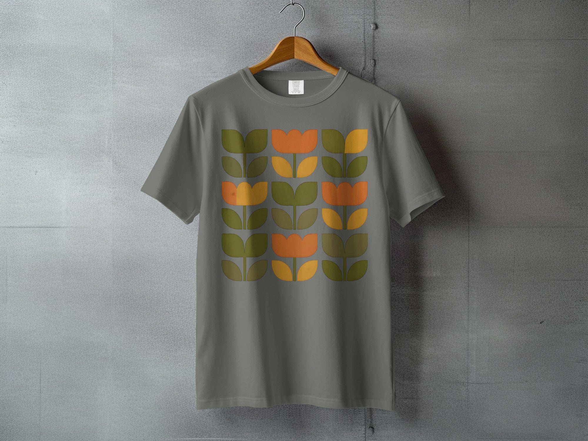 Geometric Flower Pattern Earthy Tone Shirt product type