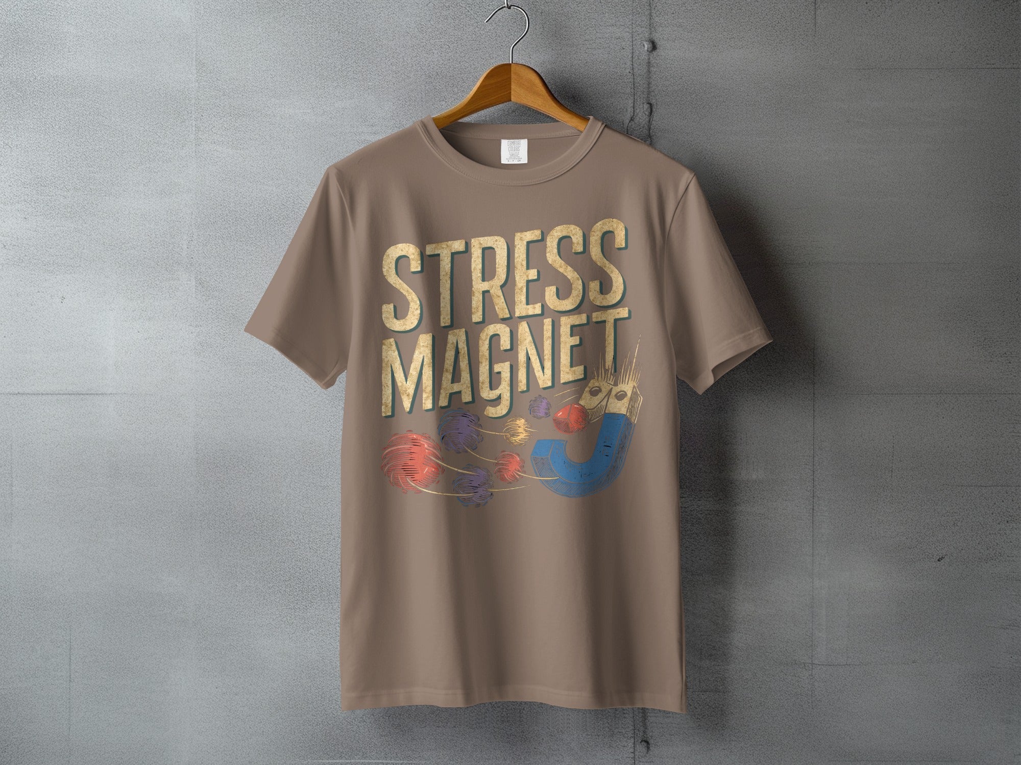 Stress Magnet Unique Funny Graphic T-Shirt product type
Stress Magnet
Funny Tee
Graphic T-Shirt
Humorous Shirt
Ironic Design
Novelty Apparel
Mental Health
Anti Stress
Anxiety Humor
Magnet Design
Yarn Balls
Stress Balls
Unique T-Shirt
Distressed Print
Vintage Style
Gift Idea
Everyday Top
Casual Clothing
Science Humor
Pop Culture