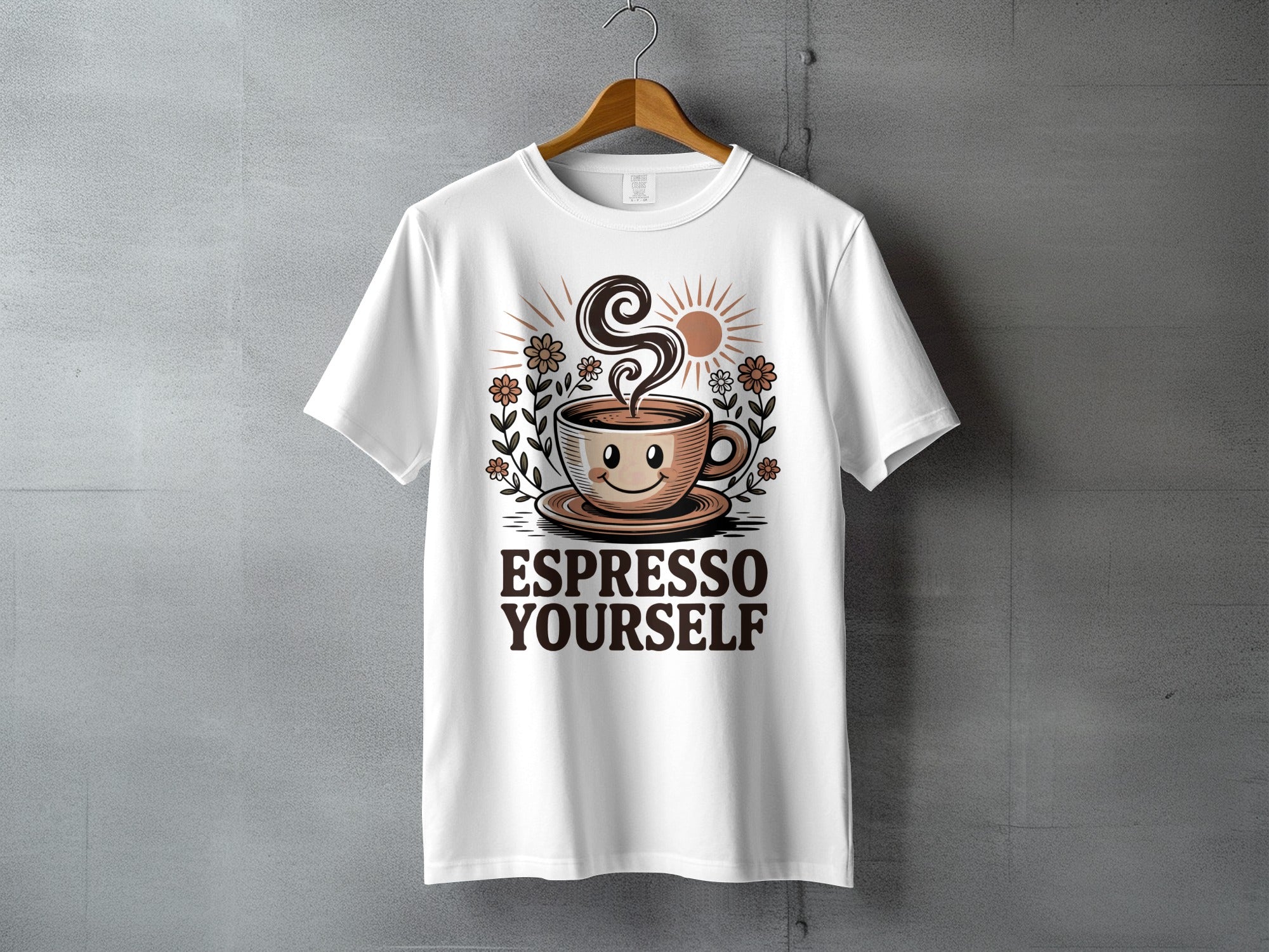 Smiling Coffee Cup Espresso Yourself Floral Sun product type