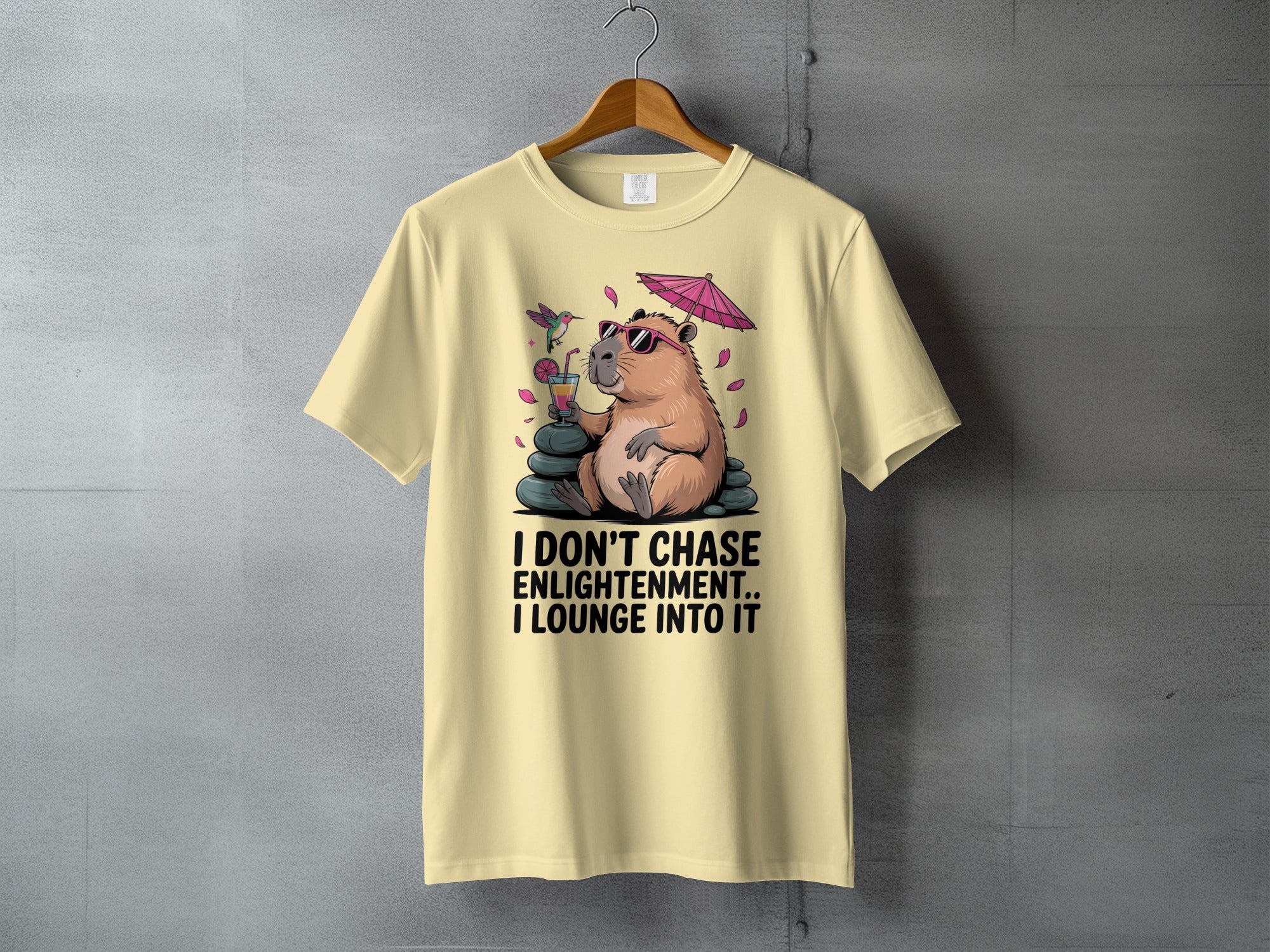 Capybara Don't Chase Enlightenment Lounge T-shirt