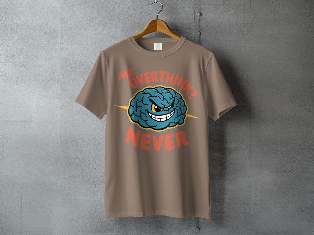 Me Overthink Never Cartoon Brain Design product type