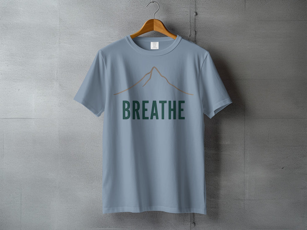 Light Blue Mountain Outline Breathe Design product type
light blue, mountain, breathe, nature, outdoors, adventure, calm, peace, serene, minimalist, graphic, t-shirt, tee, apparel, clothing, shirt, top, inspirational, relaxation, outline