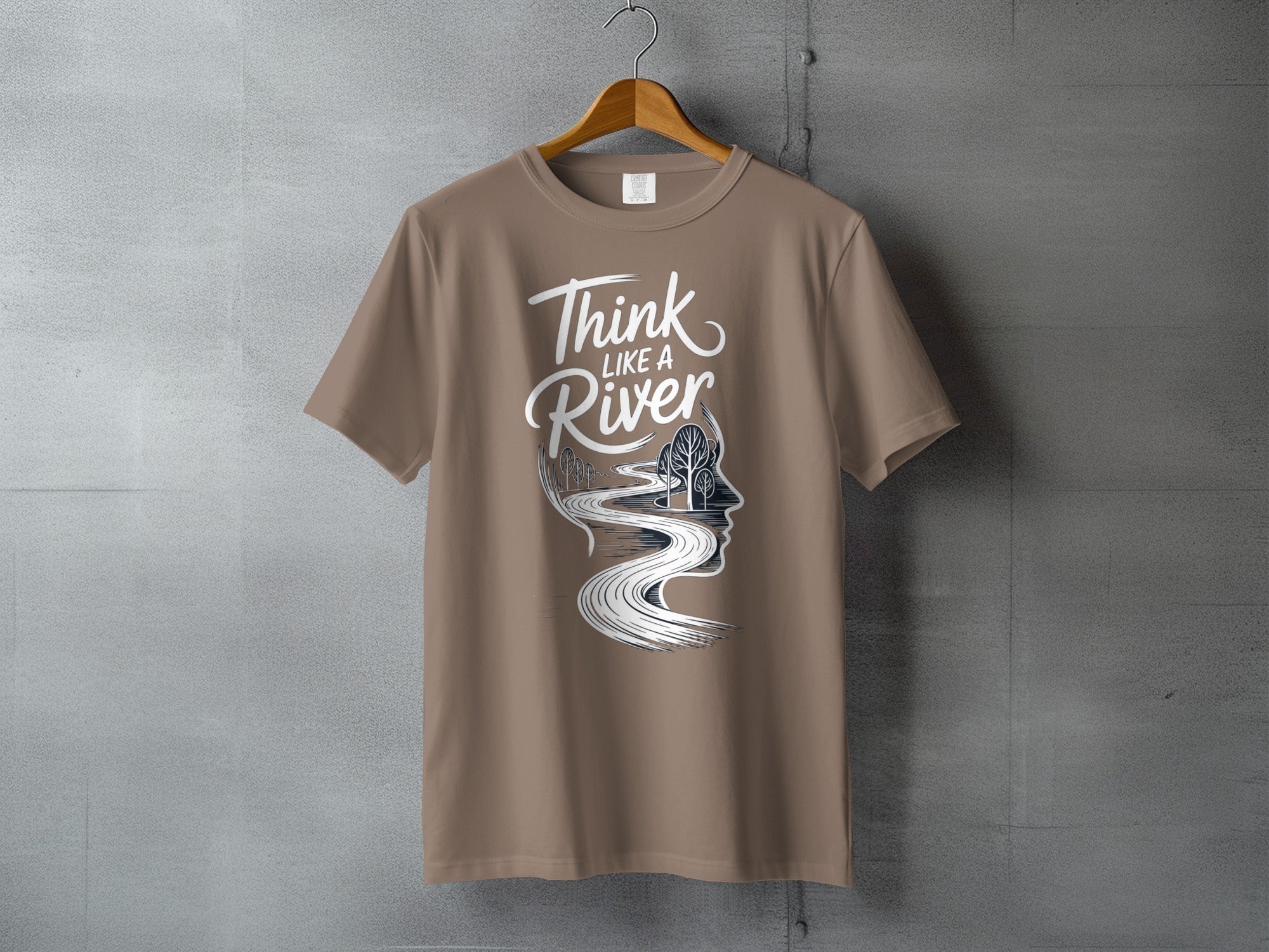 Think LIKE A River Profile Graphic Tee product type