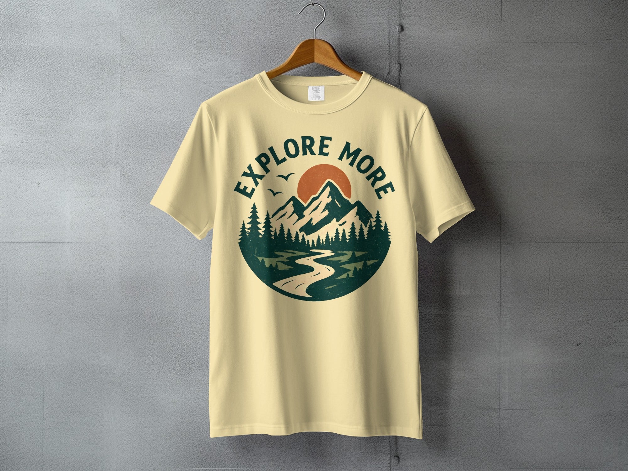 EXPLORE MORE Mountain Sunset River Design product type