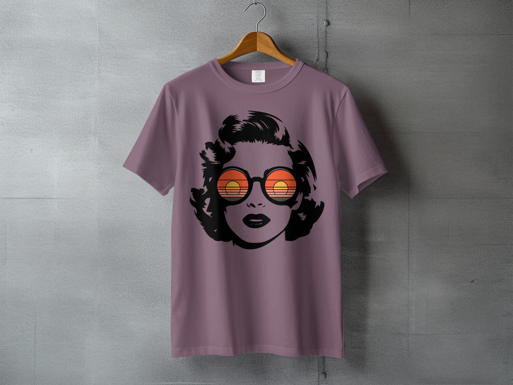 Vintage Sunset Glasses Woman Head Silhouette product type