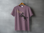 Mauve Rearing Wolf Golden Butterfly Design Animal product type
