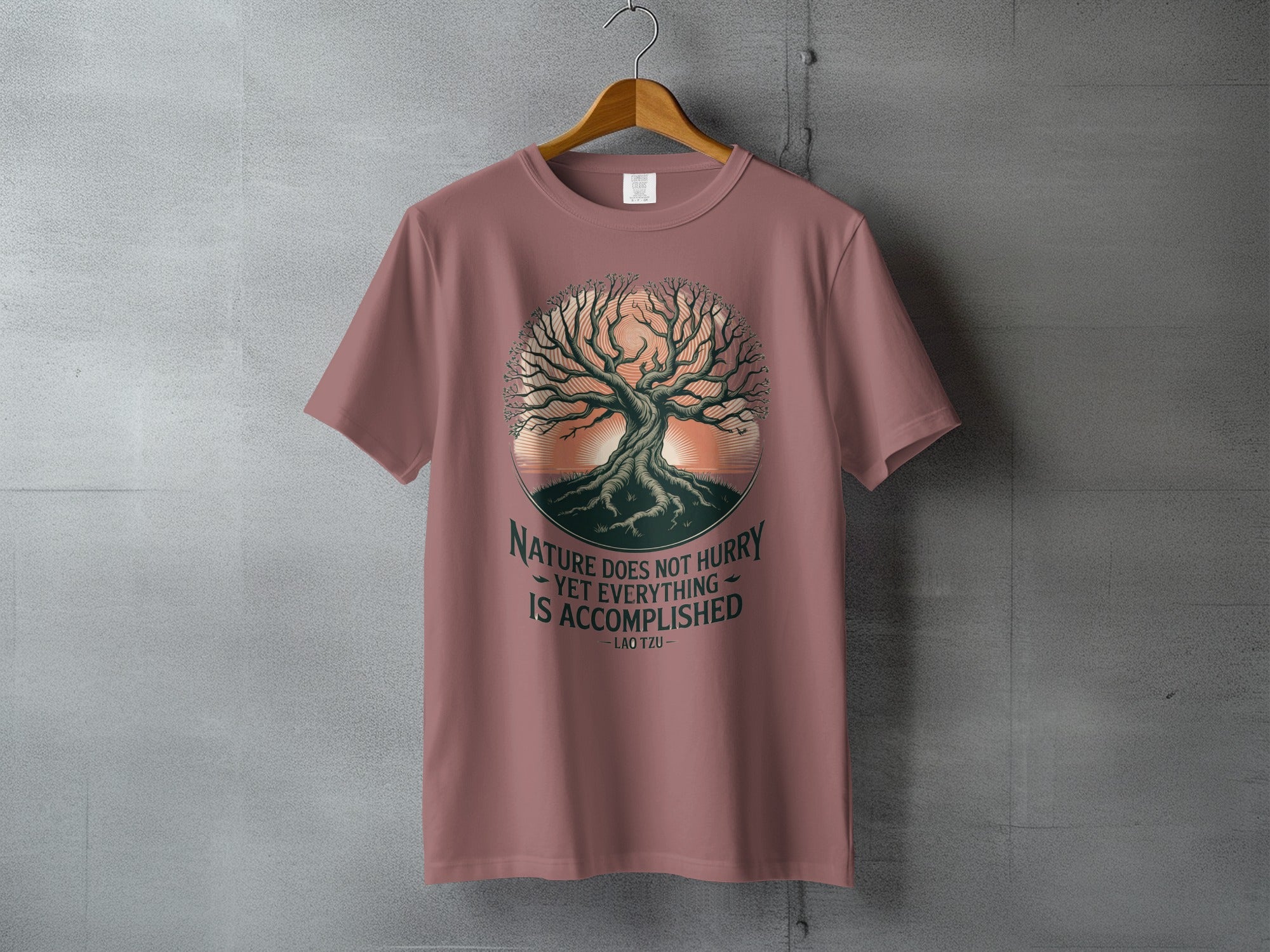 Lao Tzu Nature Does Not Hurry Tree Design product type