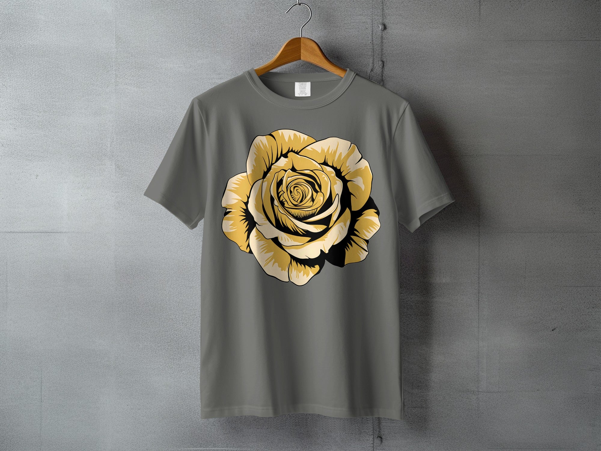 Yellow Gold Rose Grey Tee T-Shirt Product Type