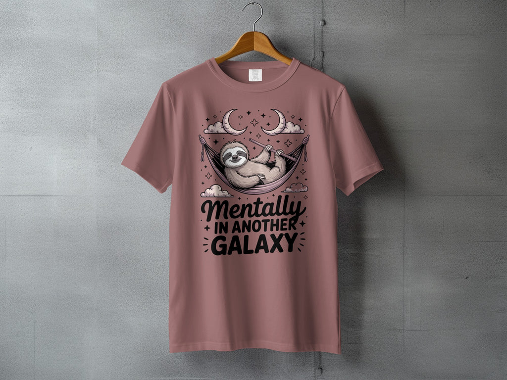 Mentally IN ANOTHER GALAXY Sloth Hammock T-shirt product type