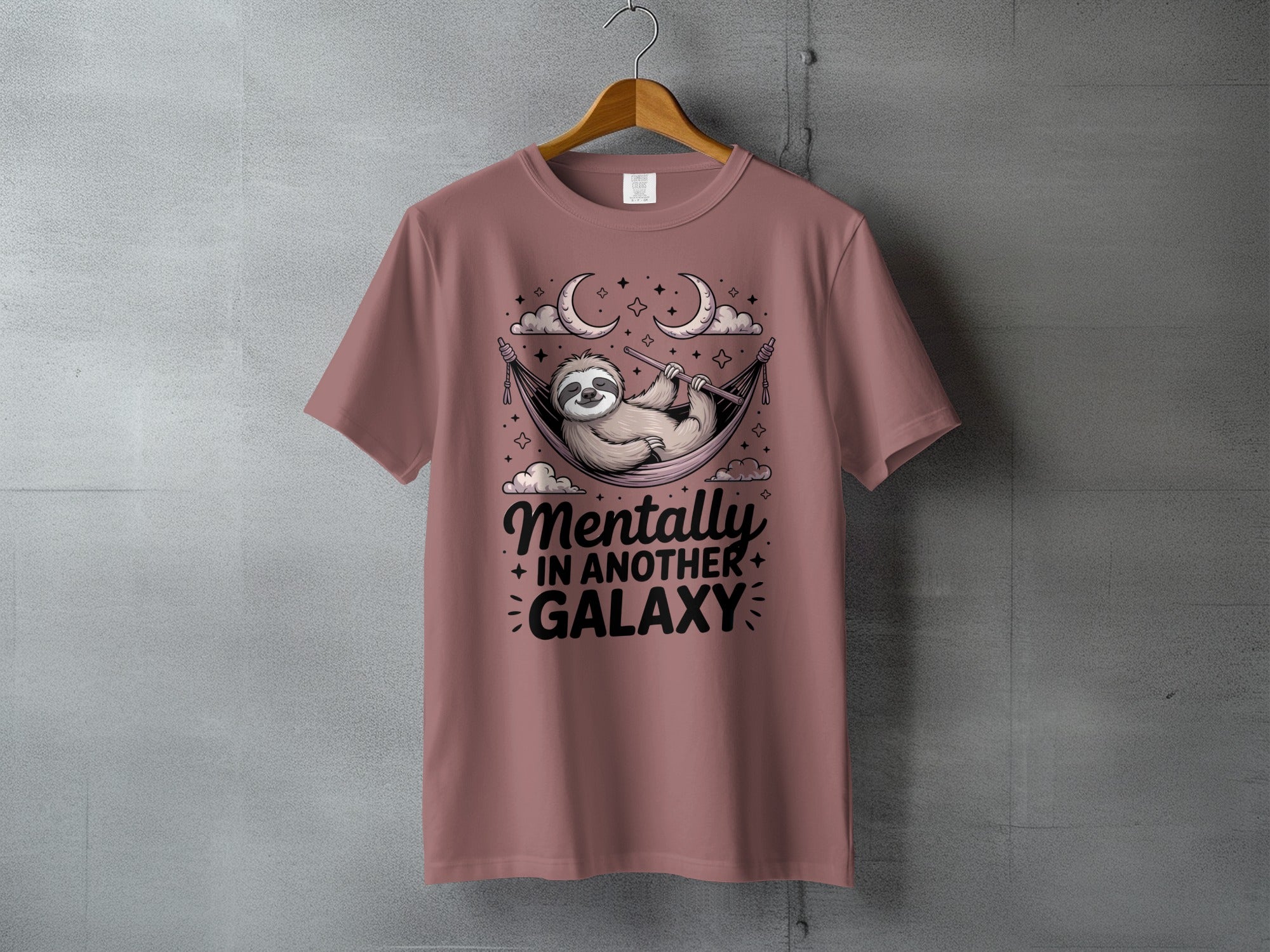 Mentally IN ANOTHER GALAXY Sloth Hammock T-shirt product type