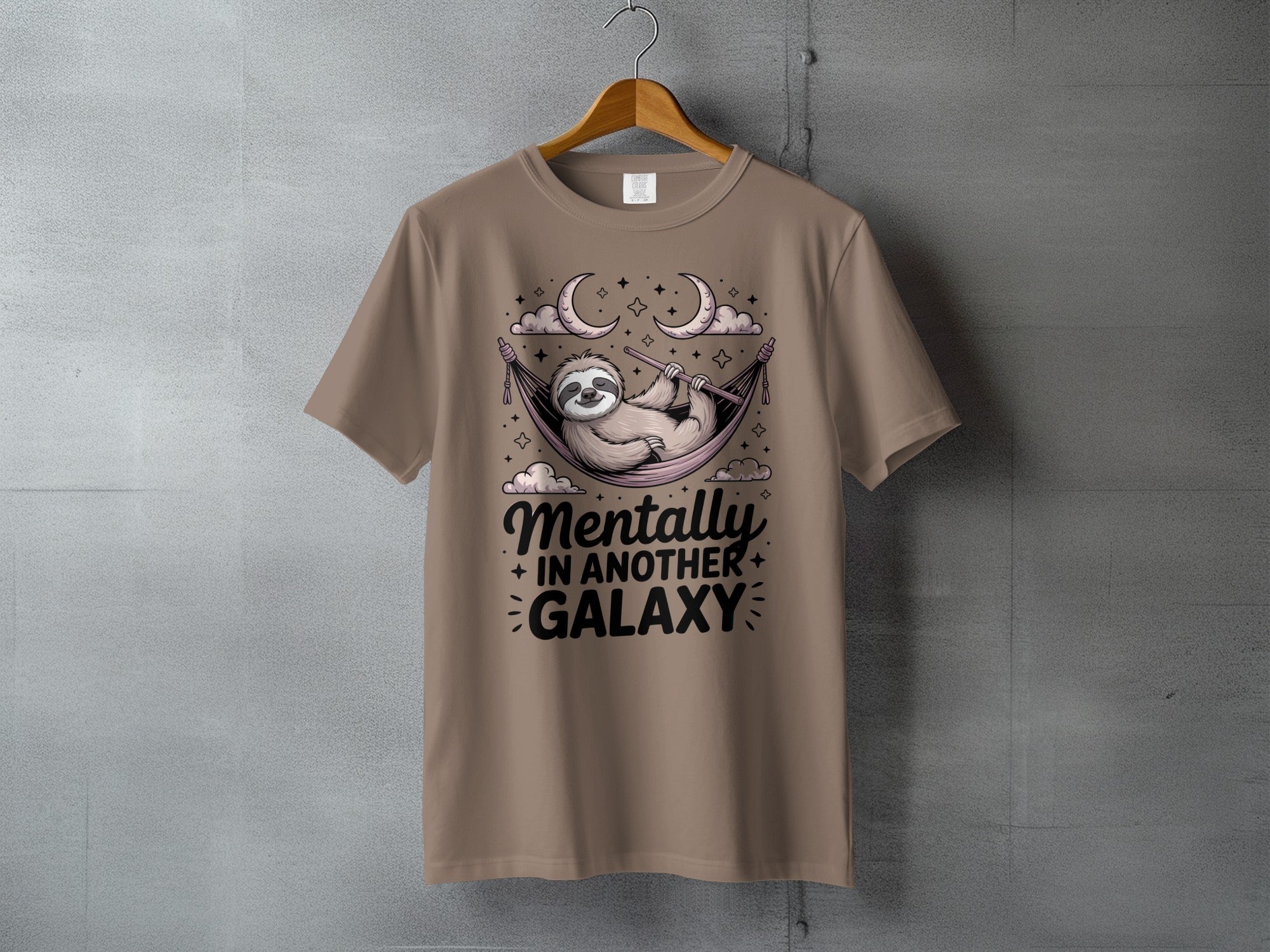 Sloth Hammock Mentally IN ANOTHER GALAXY T-shirt product type