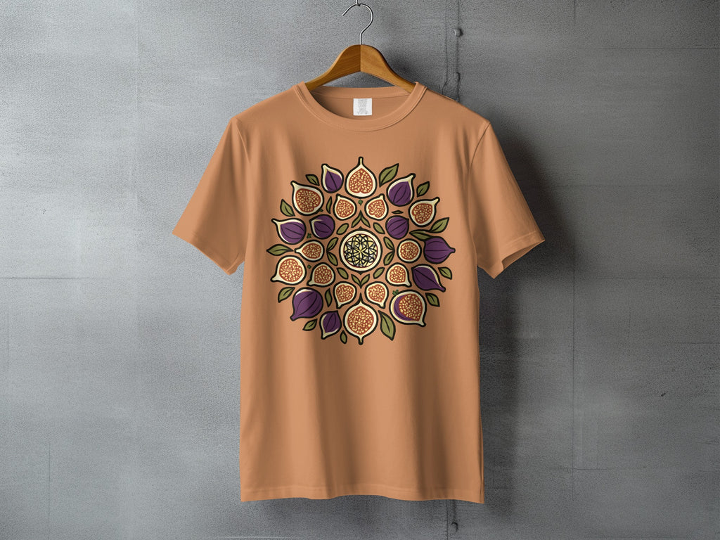 Fig Mandala Fruit Graphic Design Tee Shirt product type