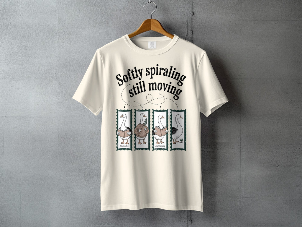 Softly spiraling still moving four geese design product type