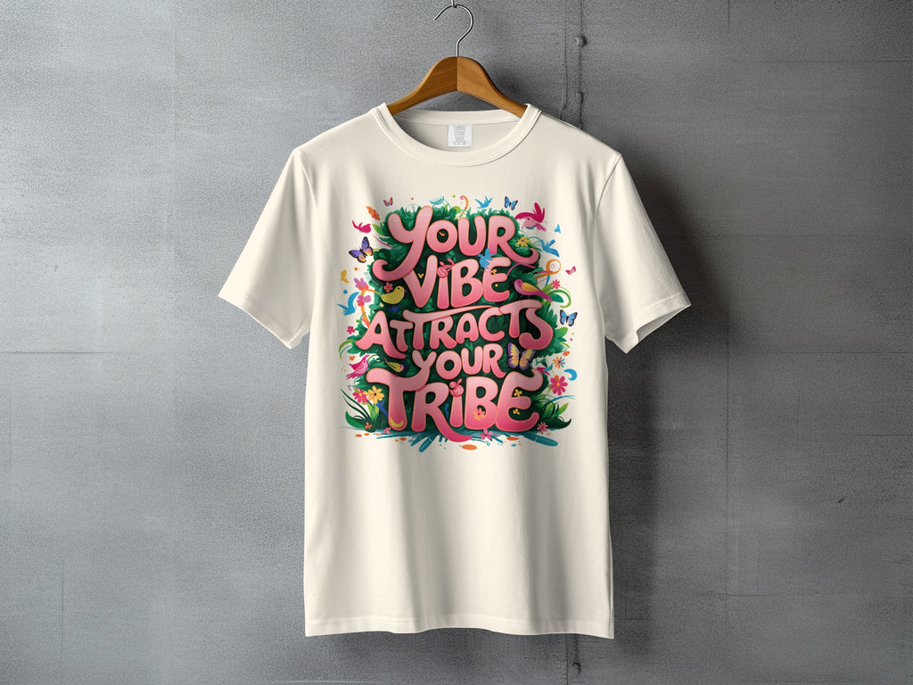 YOUR VIBE ATTRACTS YOUR TRIBE colorful design product type