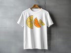 White citrus slice graphic tee product type