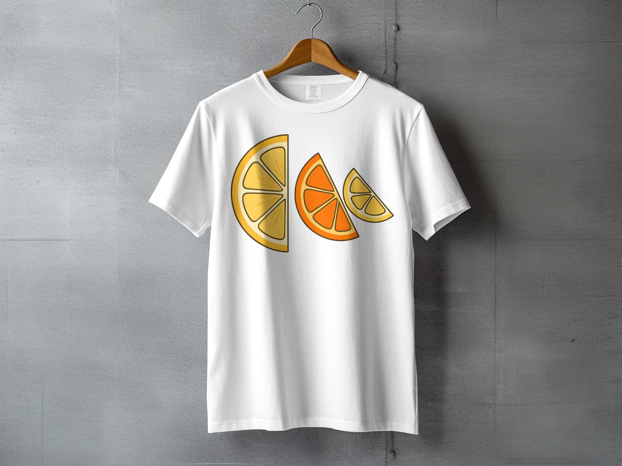 White citrus slice graphic tee product type