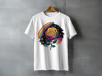 Rainbow Rose Cosmic Design Vibrant Starry Sky product type