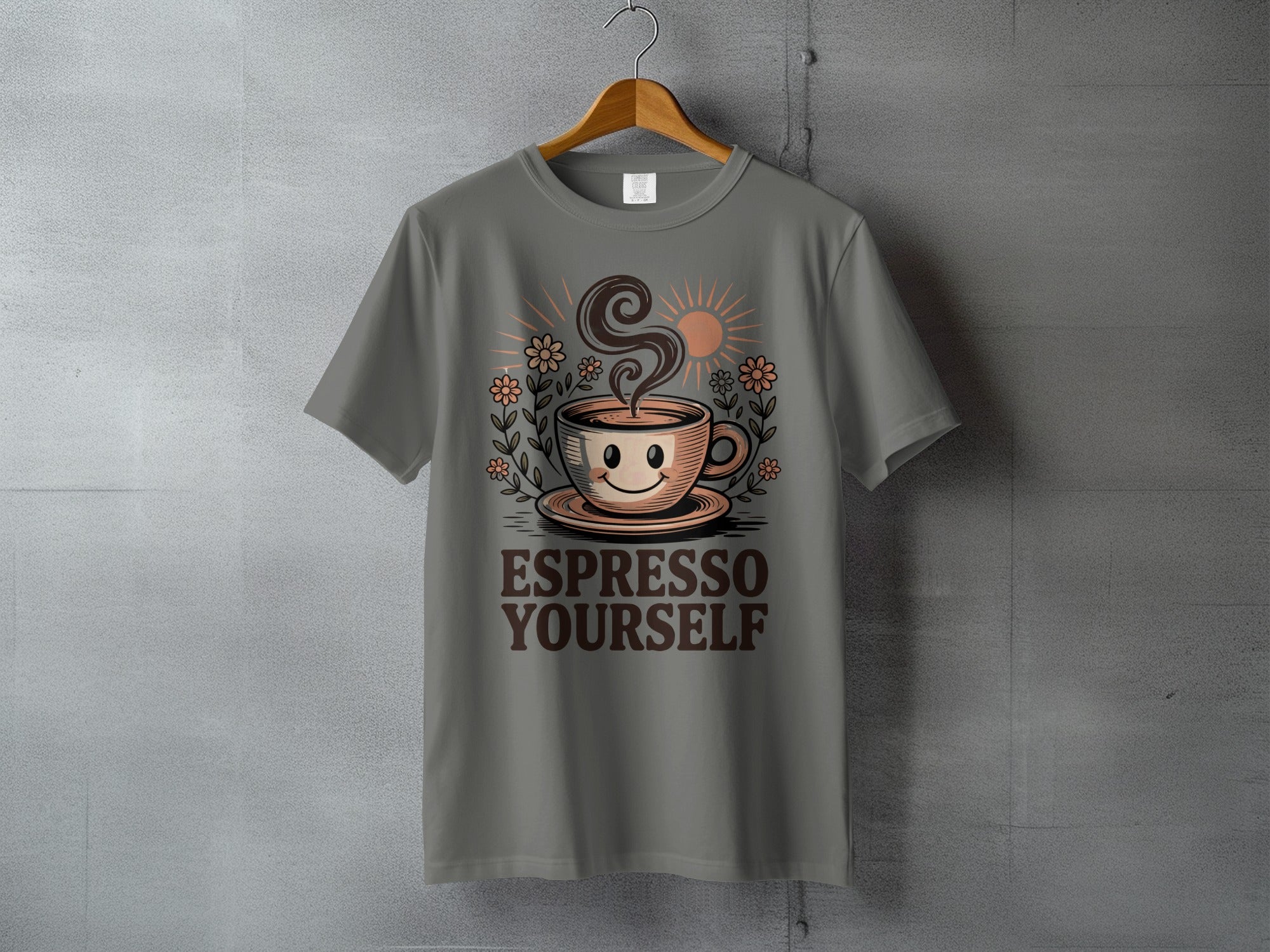 Espresso Yourself Coffee Cup Sun Flowers Design product type