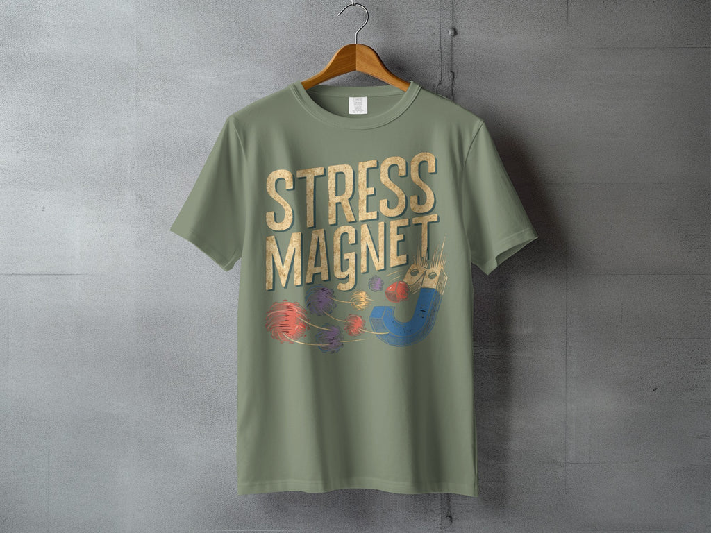 Stress Magnet funny graphic tee shirt product type