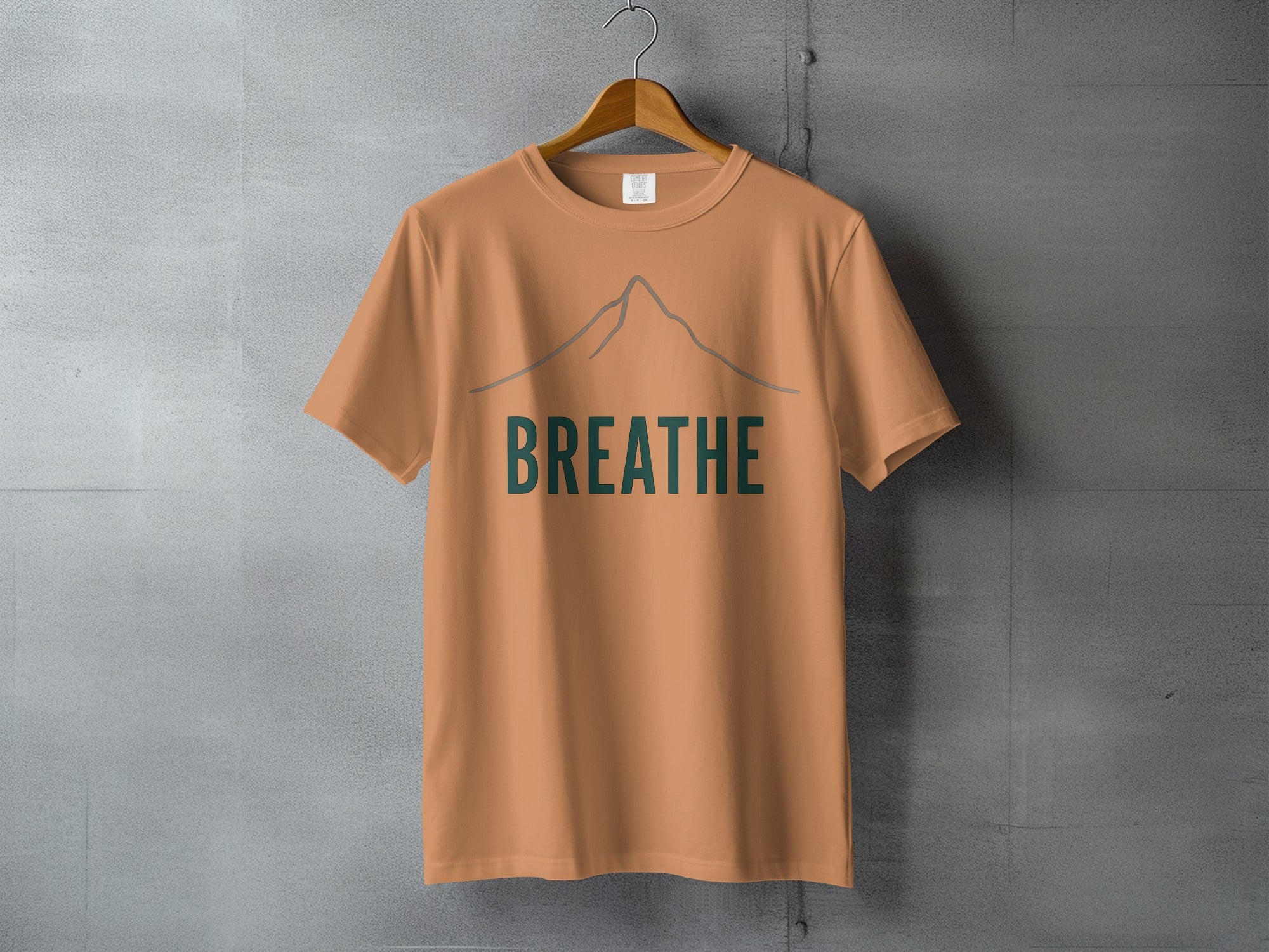 Peach Orange Mountain BREATHE Graphic Crewneck product type