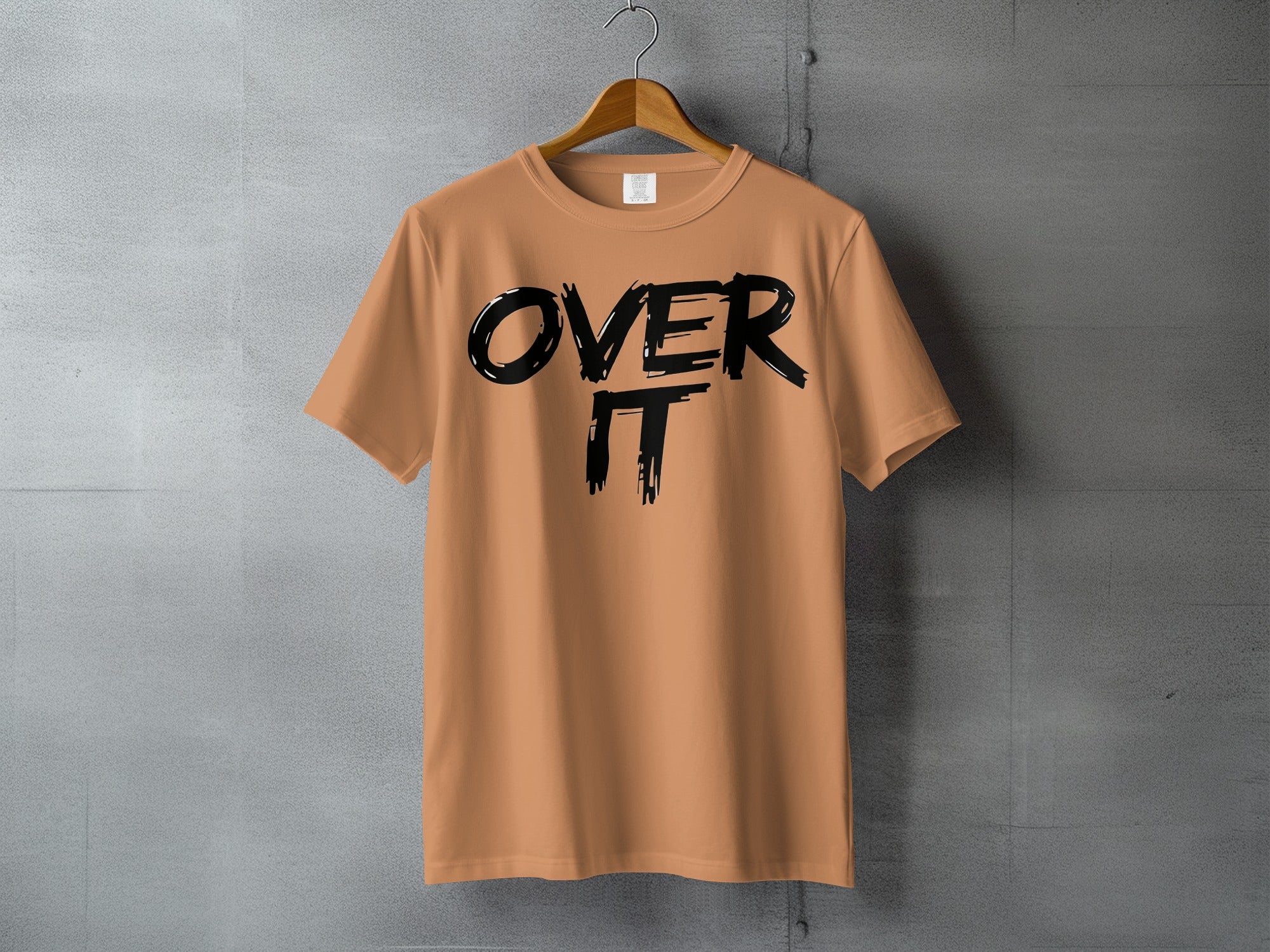 OVER IT Statement Peach Tan Graphic T-Shirt Product type