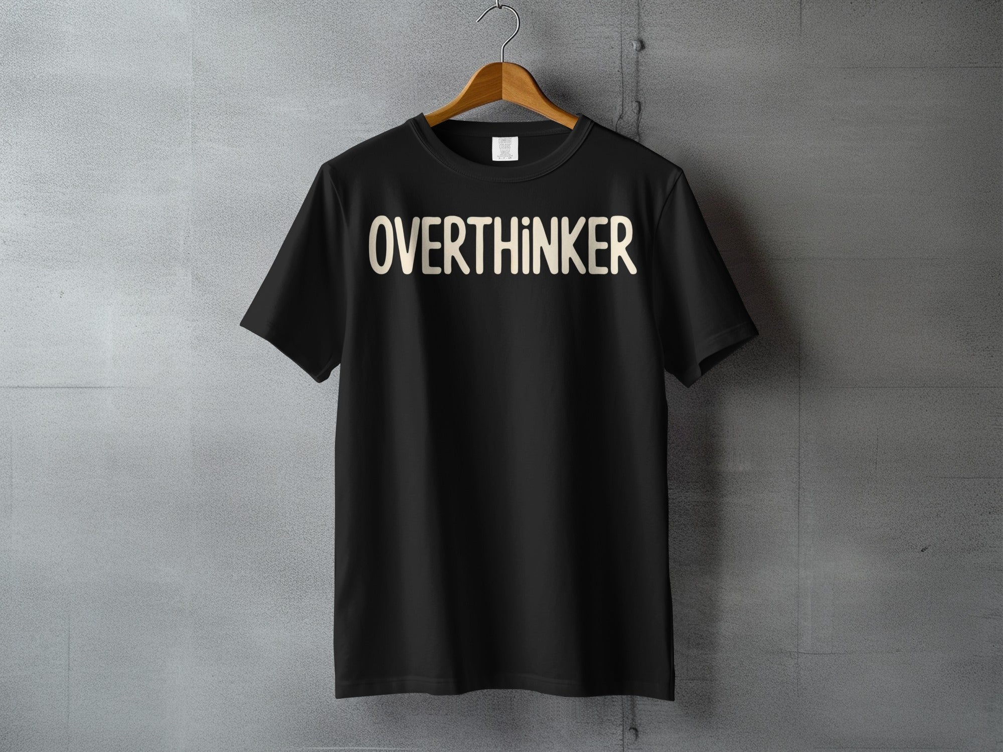 OVERTHINKER Black Graphic T-Shirt Product Type