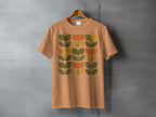 Mid Century Modern Tulip Pattern Design Peach product type
Peach t-shirt
Mid Century Modern
Retro design
Tulip pattern
Floral print
Orange flowers
Green leaves
Yellow accents
Geometric floral
Botanical pattern
Vintage inspired
Aesthetic shirt
Unique graphic tee
Earth tone palette
Abstract floral
Nature motif
Summer shirt
Boho style
Comfort tee
Pop art floral