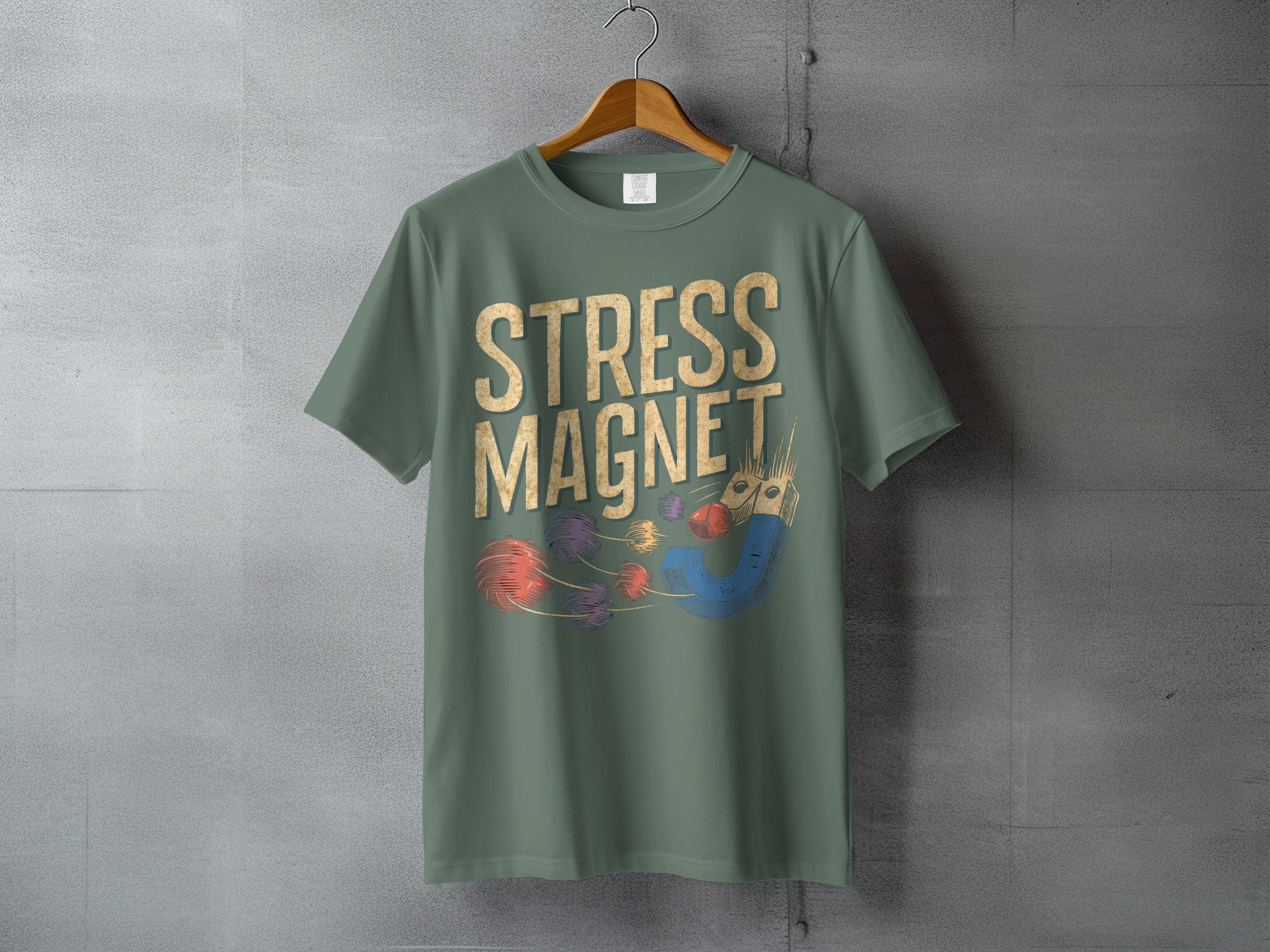 Funny Stress Magnet Humor Design Graphic T-Shirt product type
stress magnet
funny shirt
humor tee
graphic tee
mental health
relaxation
irony shirt
sarcasm tee
gift idea
unique design
t shirt
apparel
casual wear
statement shirt
magnet design
stress relief
daily humor
cool graphic
novelty tee
pop culture