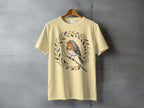 Light Yellow Robin Bird Branch Leaf Wreath T-shirt product type