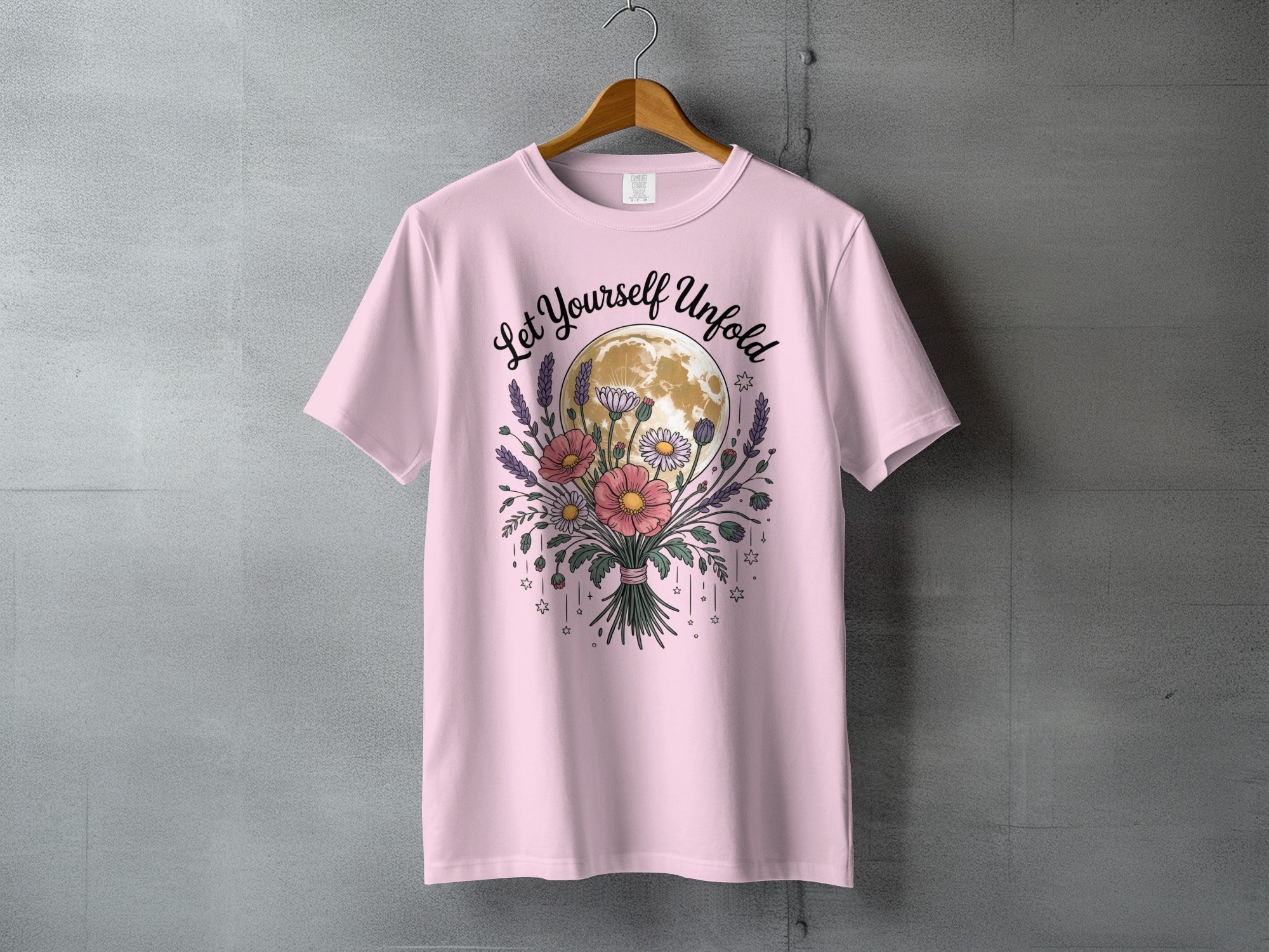 Let Yourself Unfold Moon Flower Bouquet T-shirt product type