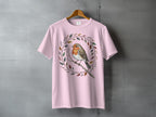Pink robin leafy wreath autumn design product type