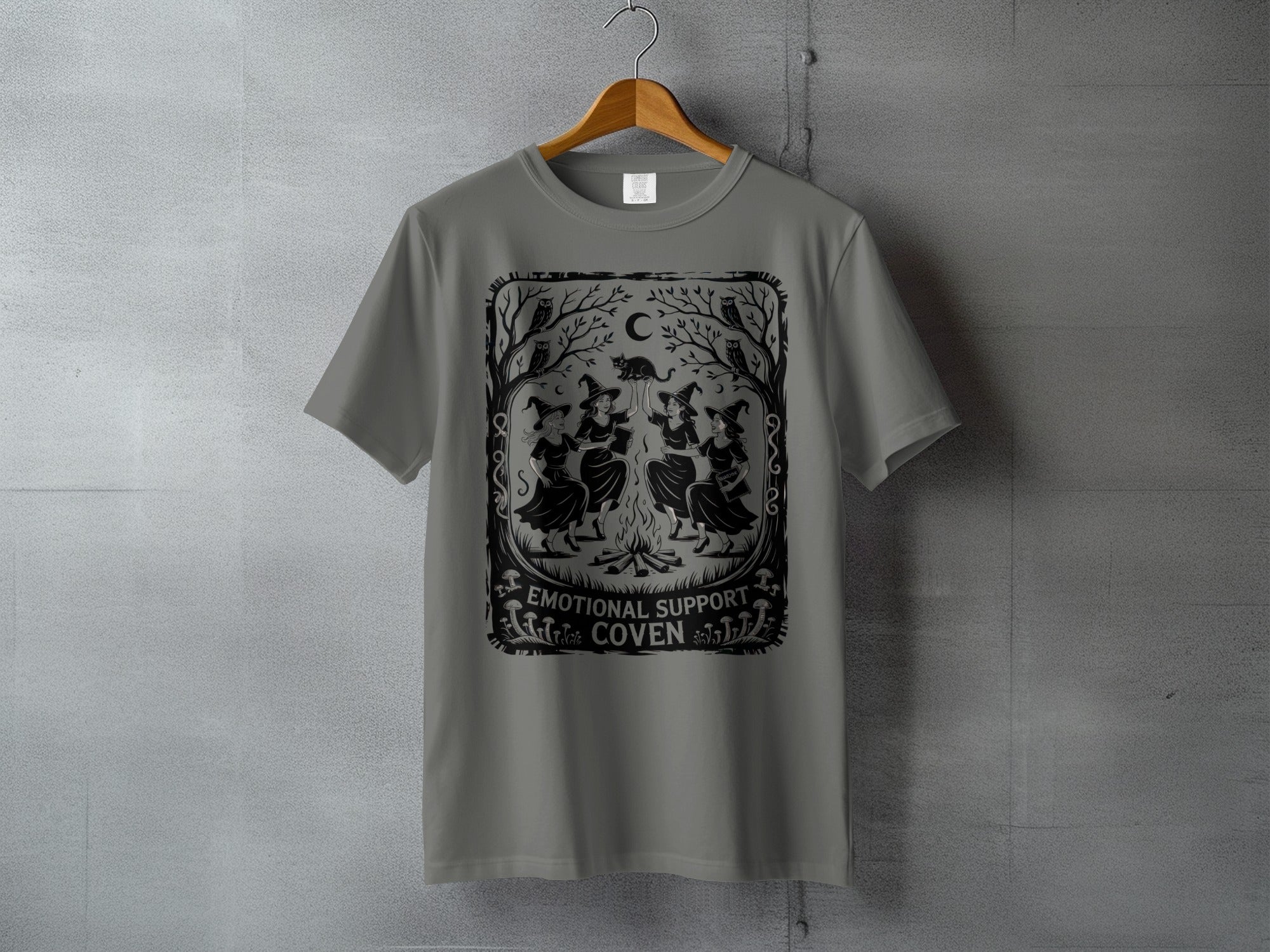 Emotional Support Coven Witches Cat Owls Moon product type