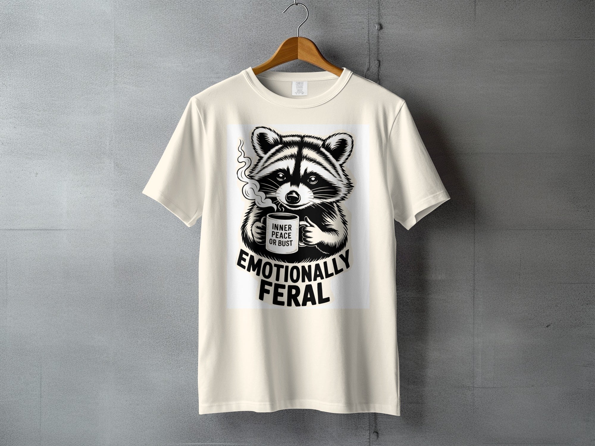 Raccoon Inner Peace Or Bust Emotionally Feral product type
