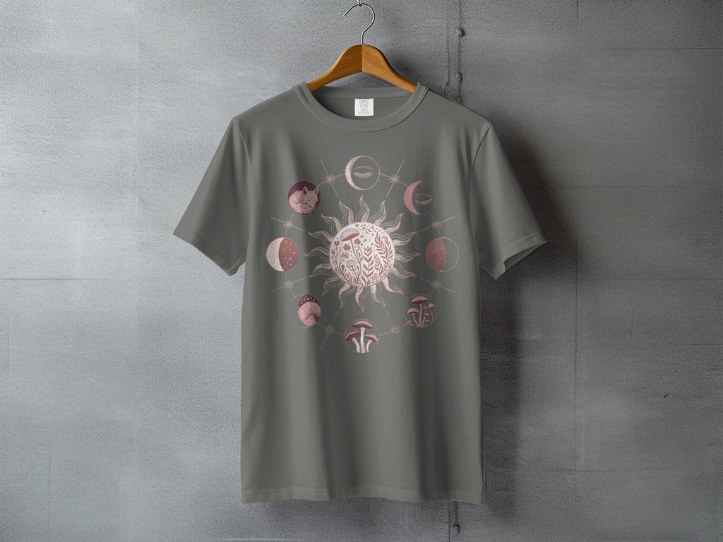 Celestial Sun Moon Phases Fox Mushrooms Mystical product type