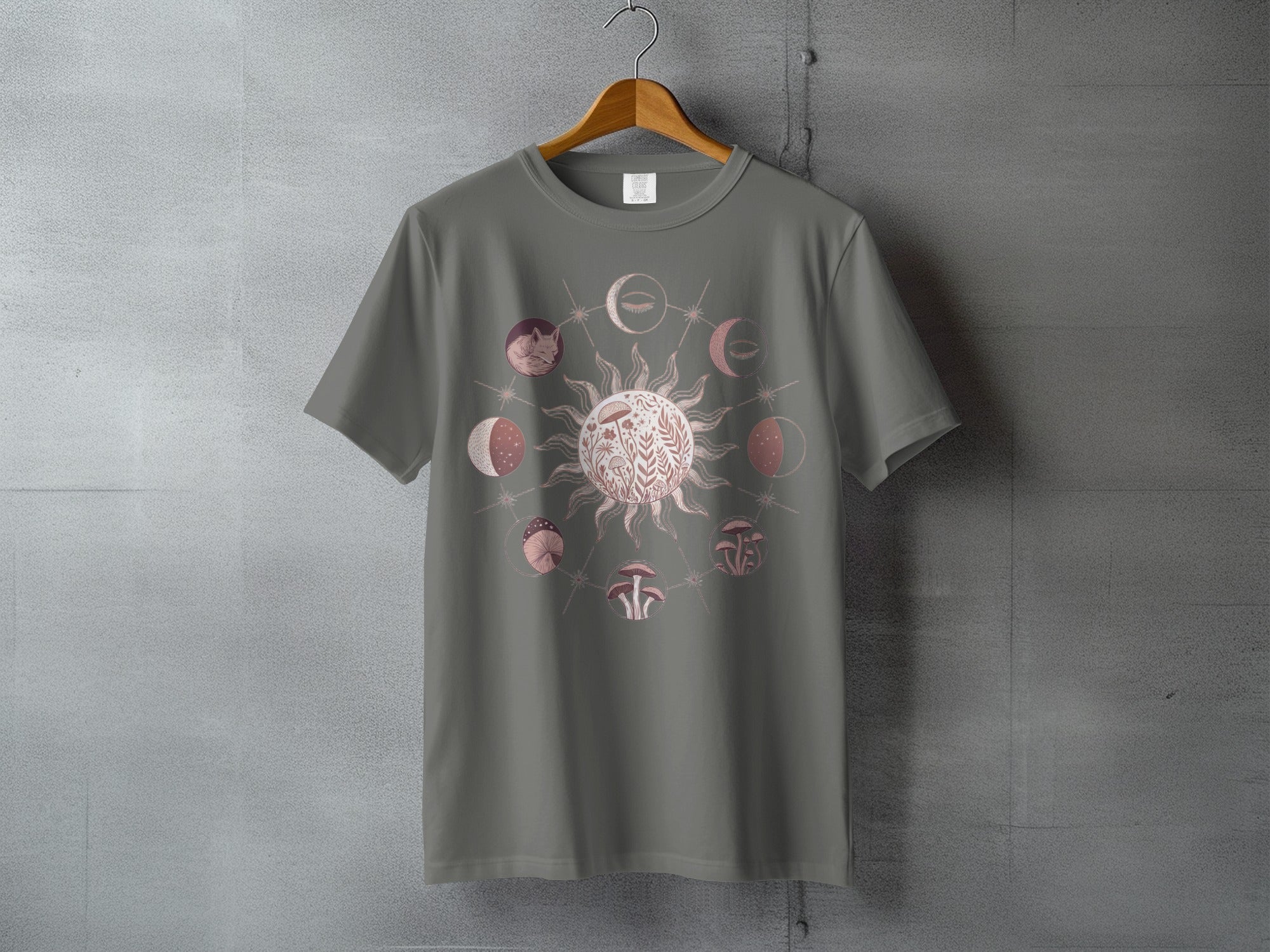 Celestial Sun Moon Phases Fox Mushrooms Mystical product type