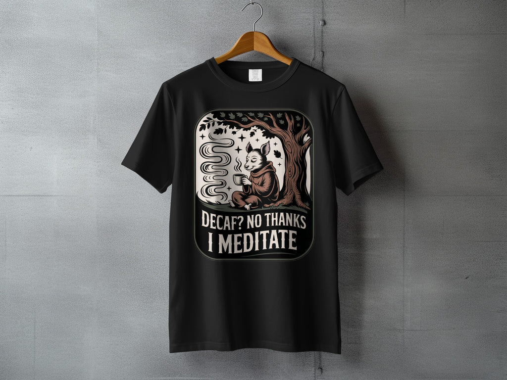 Decaf No Thanks I Meditate Funny Monk Animal product type
