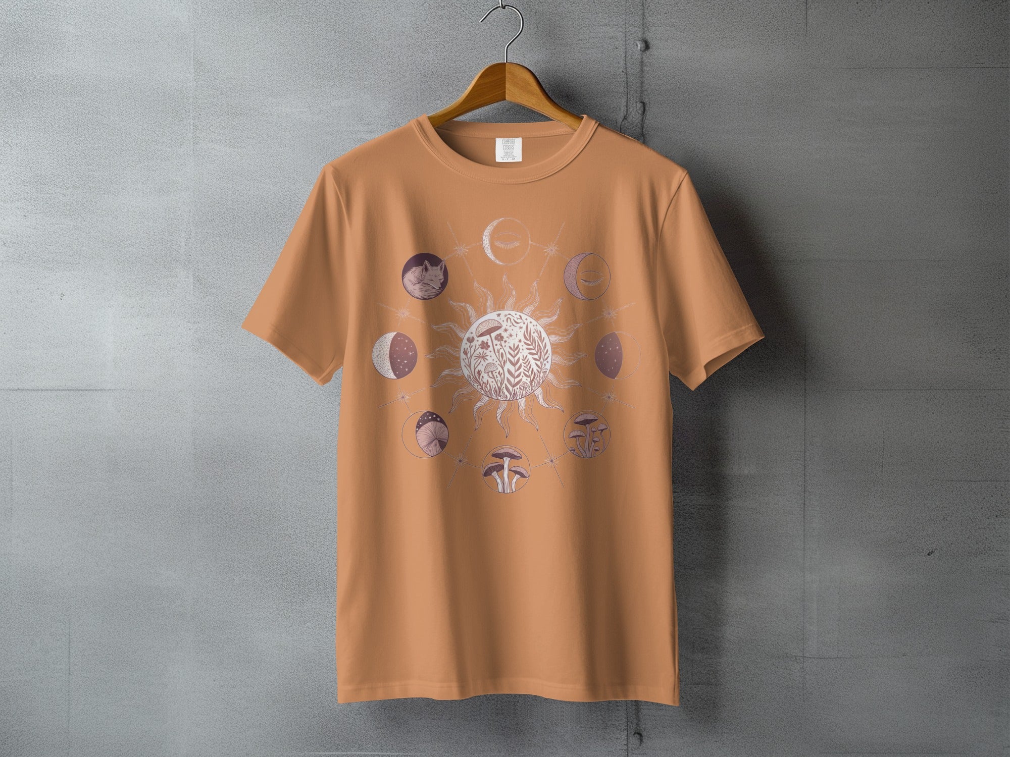 Ethereal Sun Moon Phases Mushroom Fox Celestial product type