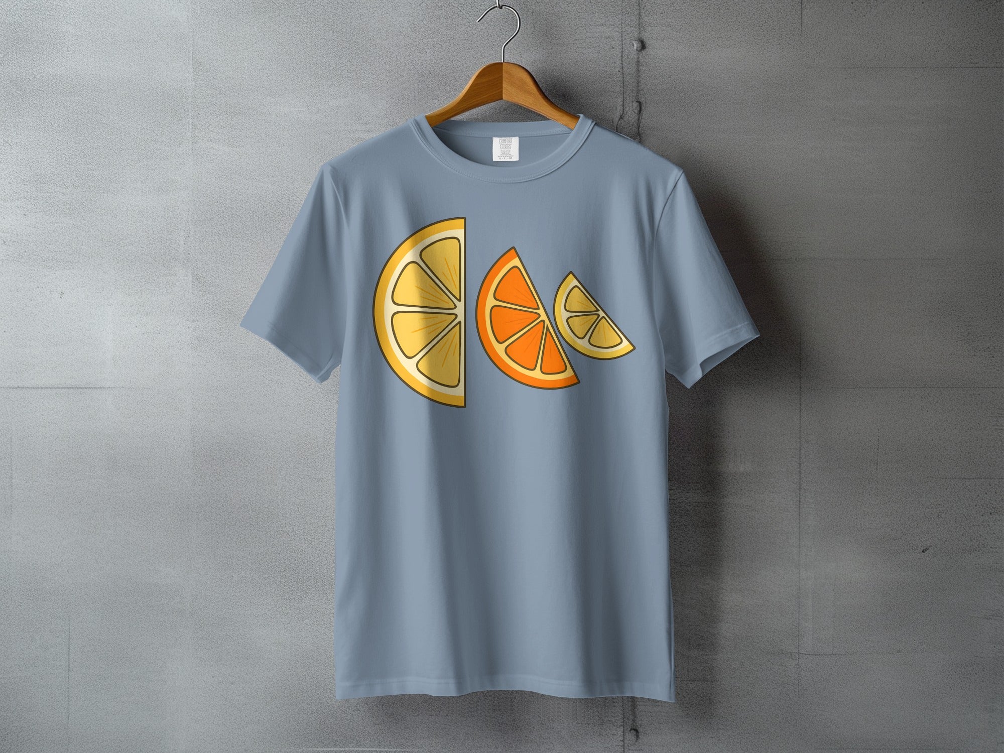 Refreshing Citrus Slice Graphic Light Blue Apparel product type