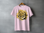 Light Pink Tshirt Golden Yellow Rose Art Tshirt product type