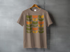 Mid Century Floral Tulip Pattern Beige Tee product type