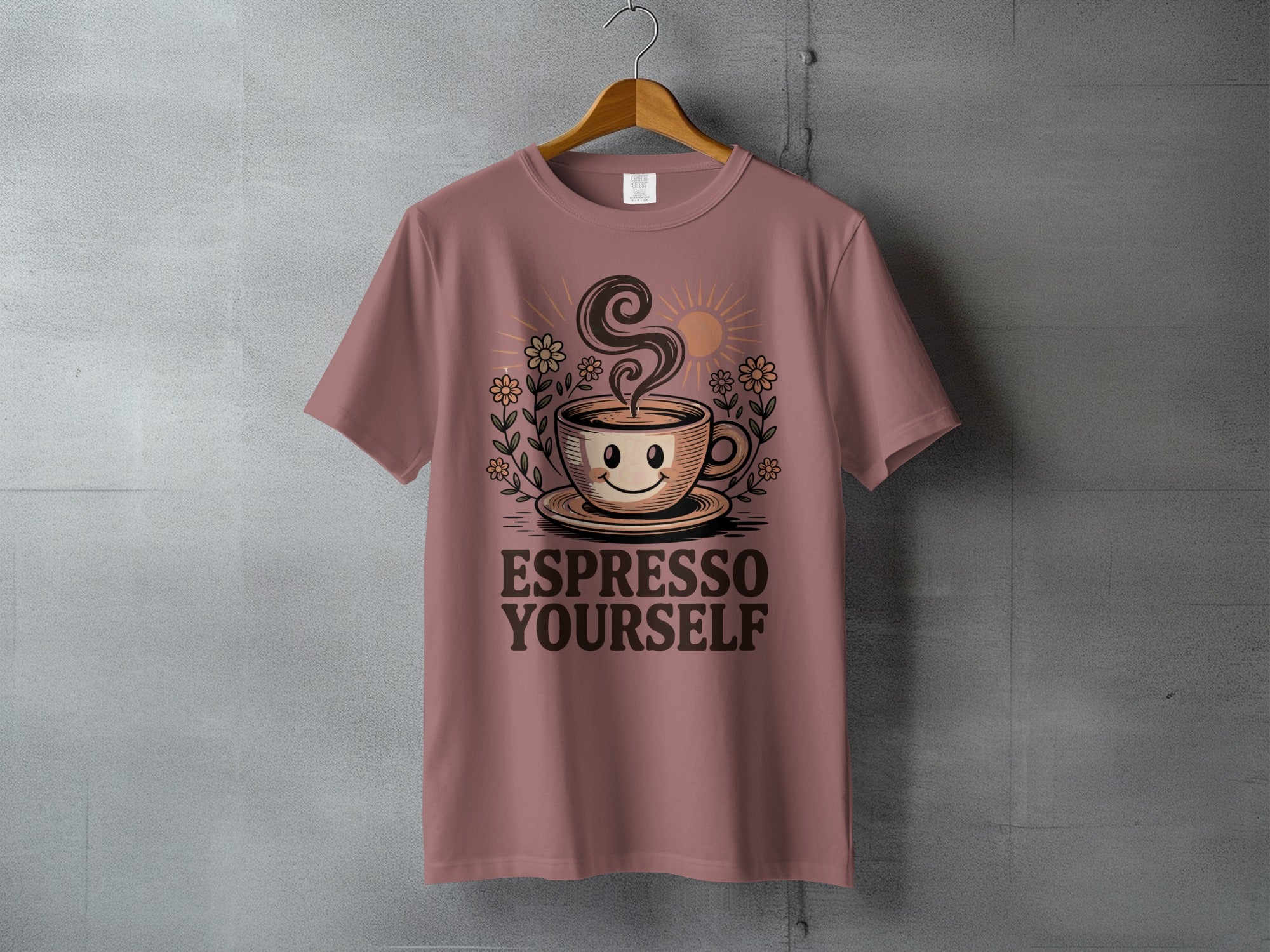 Happy Coffee Cup Espresso Yourself Flowers Sun Design product type